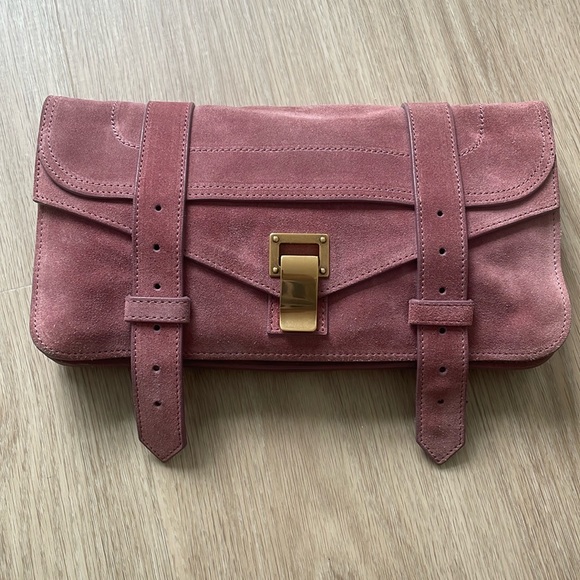 Proenza Schouler PS1 Suede Pochette in “Antique Pink” - Picture 1 of 13